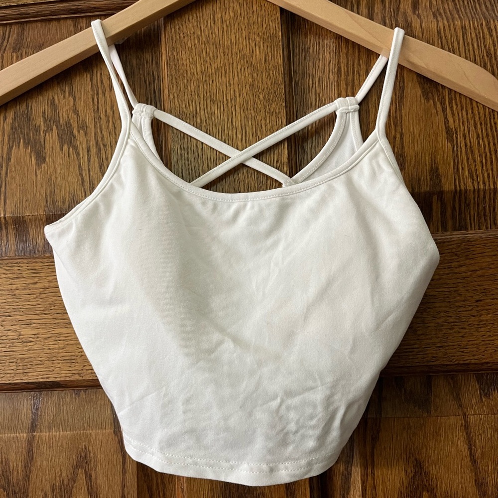 ❌ SOLD. ETSY Bamboo Cami Bra Top | White | Size M